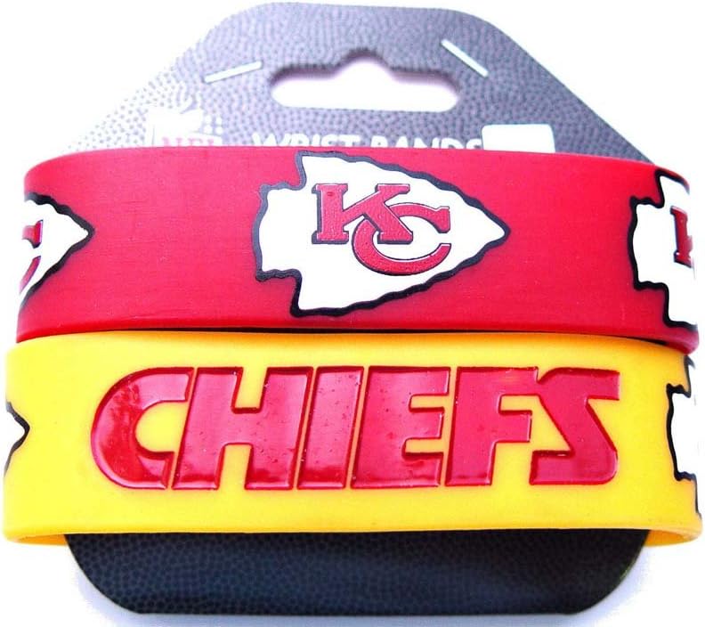 NFL Kansas City Chiefs Wide Bracelet, 2-Pack