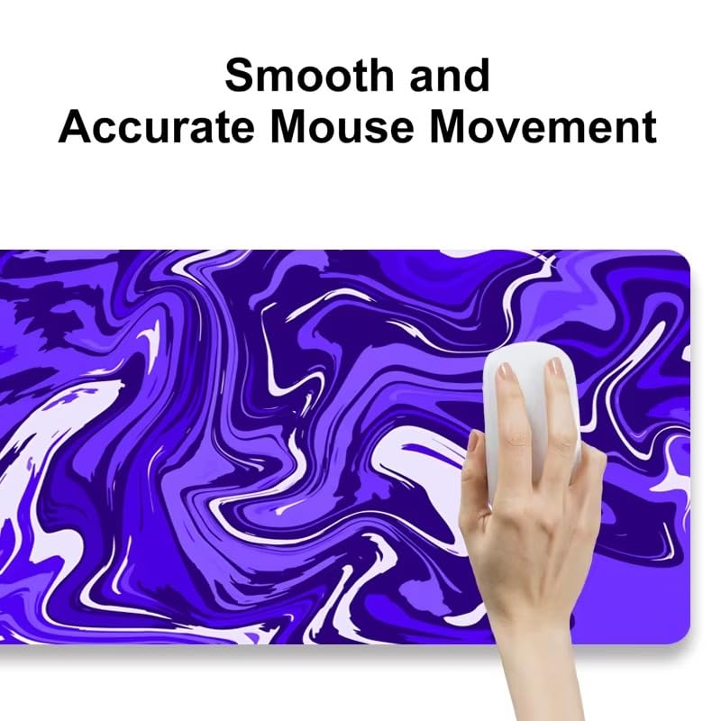Image of Saco XXL Gaming Mouse Pad for PC - Large Desk Mat 900x400x3mm, Extended Non-Slip Rubber Base, Waterproof Surface, Fluid Design, Big Keyboard Mouse Pad for Office & Home Setup