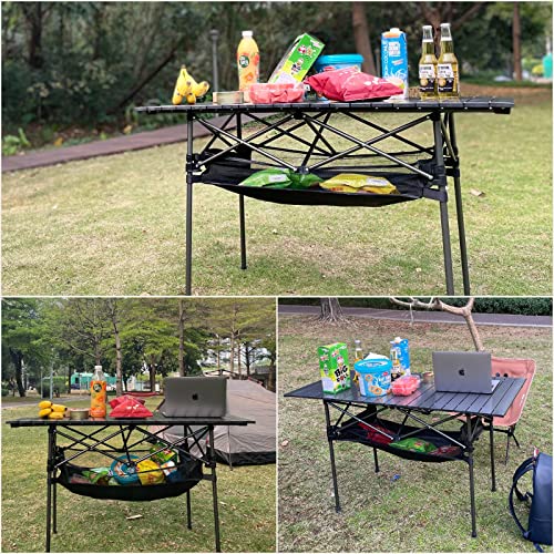 Sinnayeo Folding Camping Table, Portable Aluminum Roll-Up Camp Table With Storage Bag For Outside, Picnic, Hiking, Tailgating #TOP5