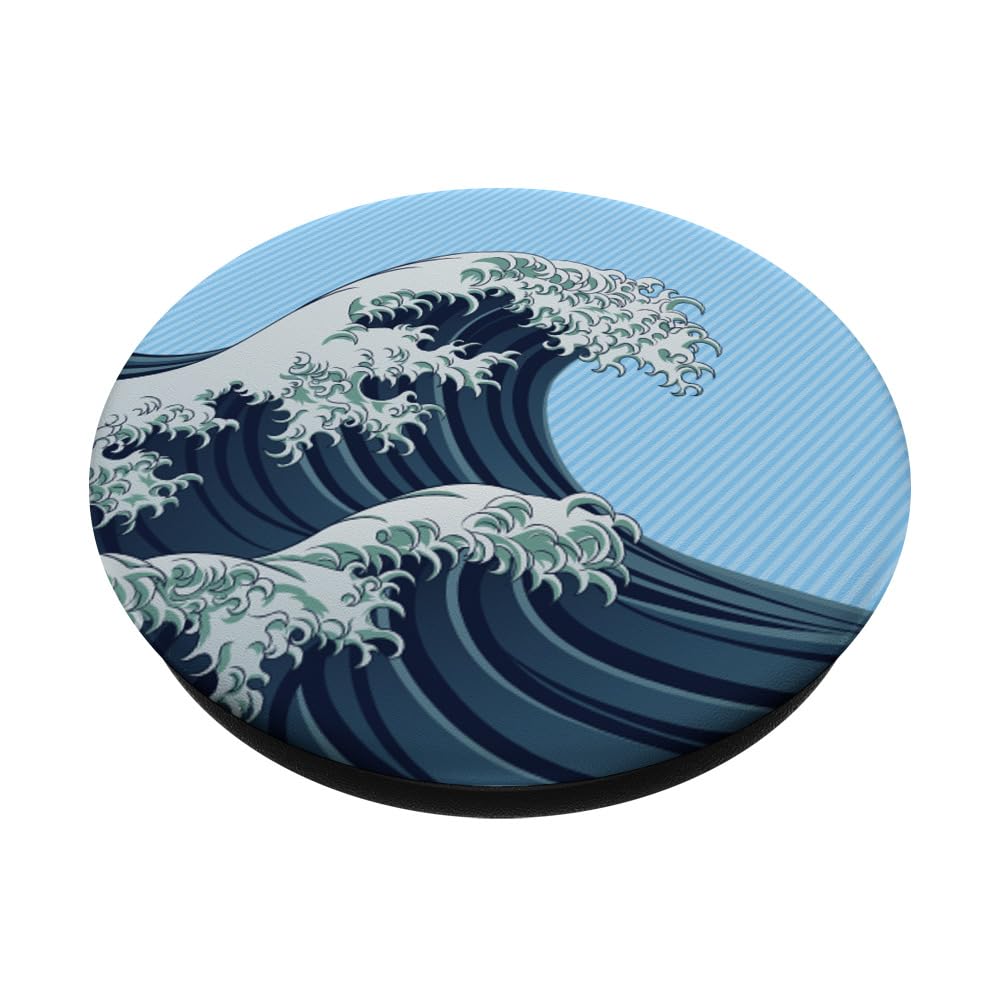 PopSockets La Gran Ola De Kanagawa – Adhesivo Intercambiable Para Fundas, Diseño Vintage Japonés, Regalo Ideal Para Amantes Del Arte