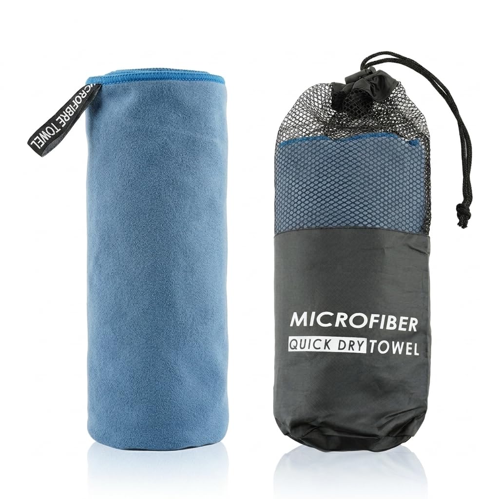 Gym Towel for Men Workout, Microfiber Microfiber Towels for Bath | Ultra Soft Navy Blue Towel 152*76cm, Comes with Mesh Bag, for Workout Bath Yoga Travel Beach Camping Hiking Backpacking-image-36