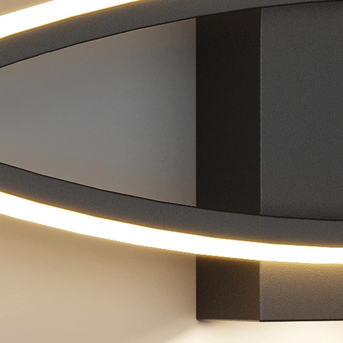 Applique LED da Parete Interno Lungo Negro 100CM 39.4in 35W 2800LM Moderna Lampada da muro Alluminio Per Soggiorno Camera da Letto Scala Corridoi Luce bianca 6000K
