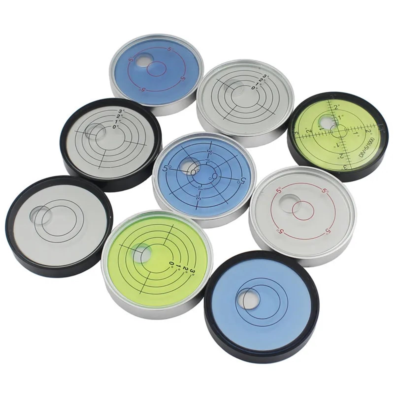 Bulle de niveau à bulle circulaire, vente directe, perle métallique universelle, diamètre 60mm, magnétique lumineux disponible, 1 pièce
