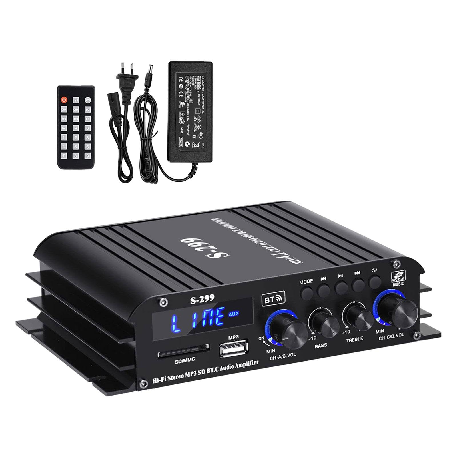 BNF® Mini Amplifier 4.1 Channel LCD Display Volume Adjustment with Remote Control-Electronics-Home Theater, TV & Video-AV Receivers & Amplifiers