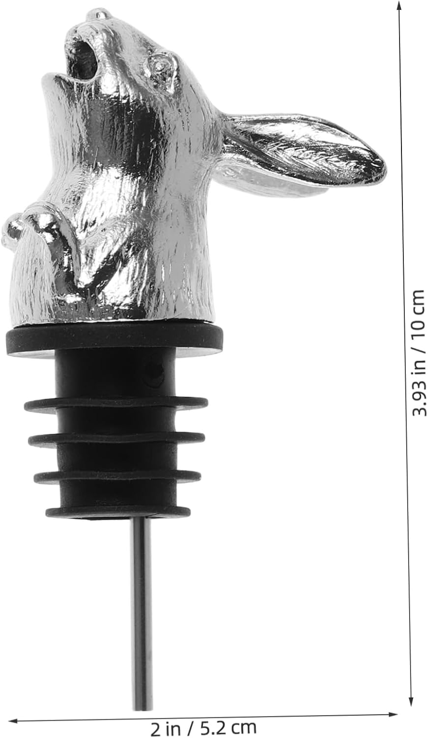 Ciieeo Creative Wine Pourer Stainless Steel Liquor Bottle Spout Unique Animal Wine Aerator for Home Parties Charming Table Decoration
