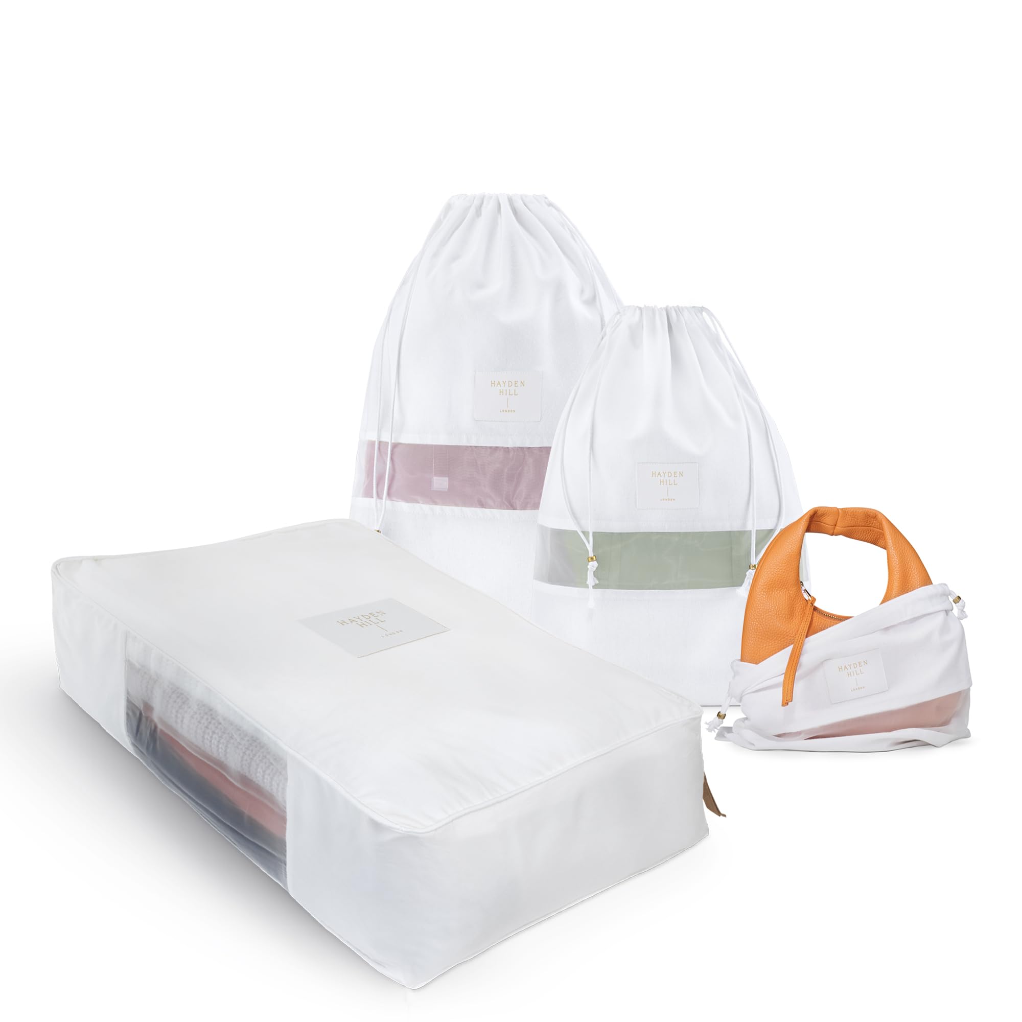Hayden Hill Luxury Organic Cotton Sweater Bag and 3 Dust Bags - 18 Garment Bag and Dust Bags