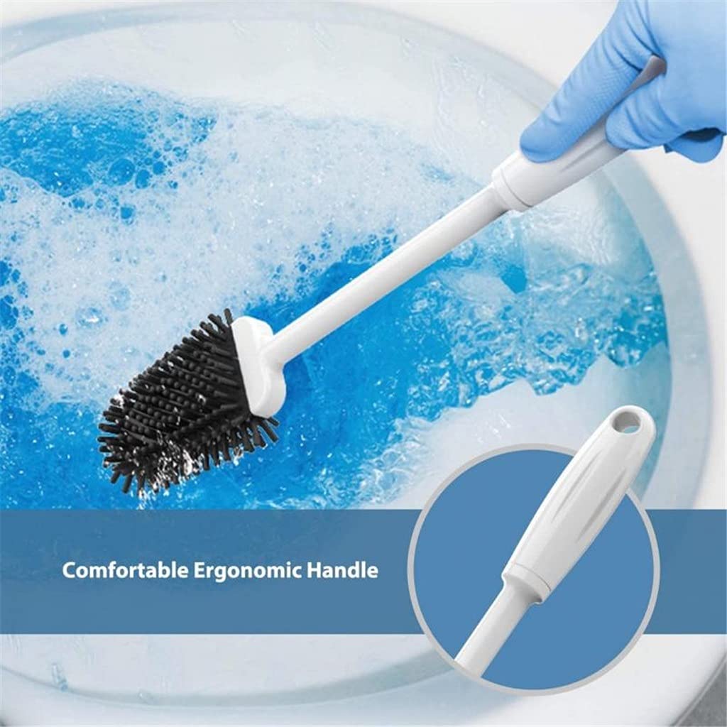 Set di portascopino in silicone con setole morbide e spazzola in gomma resistente/finitura grigia e accessori per la pulizia per il giorno della commemorazione