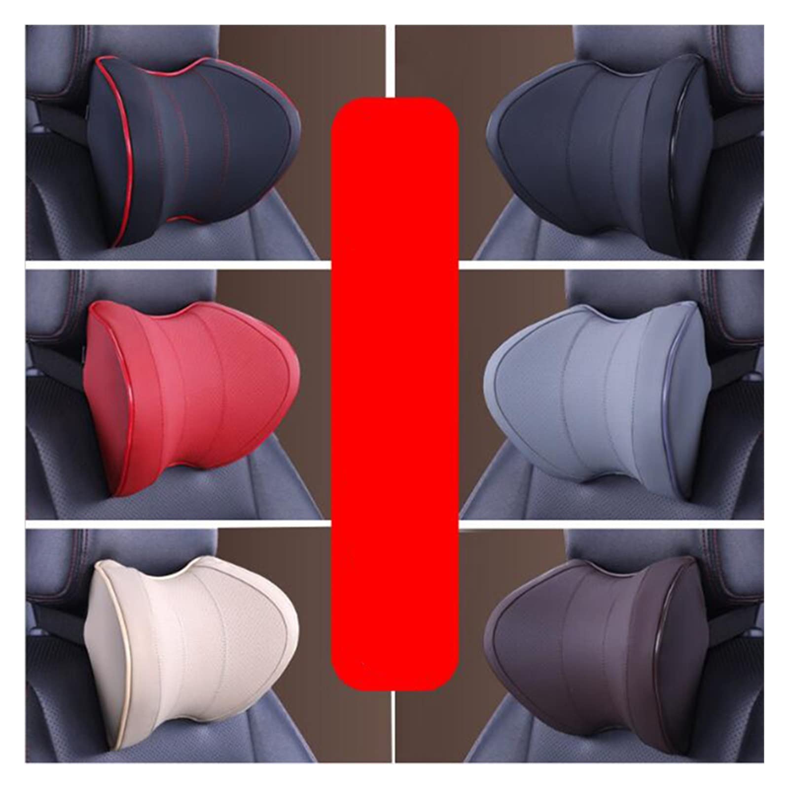 Seggiolino Auto Testa Poggiatesta Massaggio Auto Cuscino Spazio Memory Collo Poggiatesta Copertura Auto Cuscino Veicolare Sedile Poggiatesta Accessori (Color : Cloth Black)