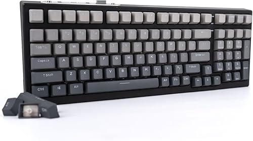 Miniatura 4 de Teclas personalizadas, 123 teclas grises degradadas, tapas de teclas PBT de doble disparo, teclas de brillo a través de teclas retroiluminadas,