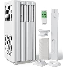 Garvee 8000 BTU Portable Air Conditioner, 3-in-1 Cooling, Dehumidifying &amp; Fan for Rooms Up to 350 Sq. Ft | Quiet Sleep Mode | Energy-Saving 24-Hr Timer | AC Unit w/Remote &amp; Full Window Kit, White