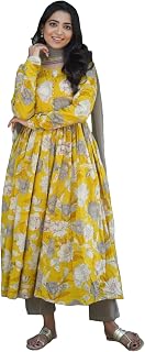 Nermosa Women Printed Anarkali Kurta and Pant Set with Dupatta Price In India