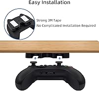 Vista 5 de Mcbazel Under Desk Mount for Xbox Series XS, Xbox One XS, Xbox One, Xbox 360, Switch Pro Controller, Table Stand Holder Compatible with Xbox and