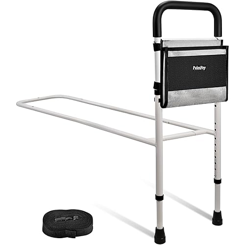 Bed Rails for Elderly Adults Safety, Height Adjustable Bed Cane, Bed Assist Rails for Seniors with Support Feet, Bedrails for Elderly Adults Grab Bar Bed Handrails for Most Genre of Beds