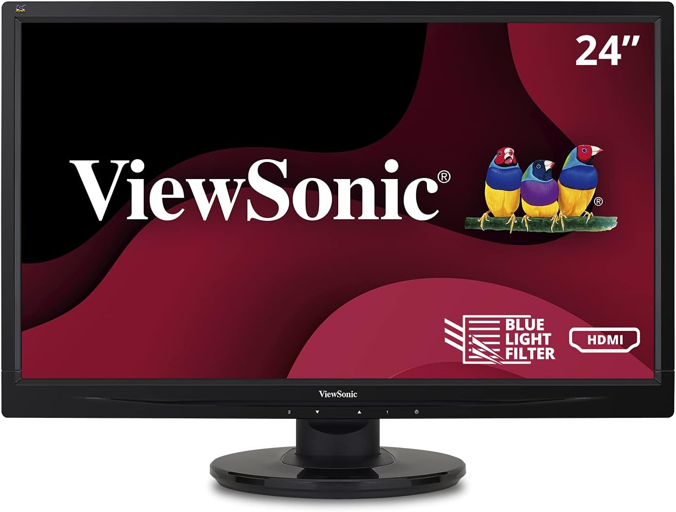 VA2446MH-LED 24 Inch Full HD 1080p LED Monitor with HDMI and VGA Inputs for Home and Office,Black