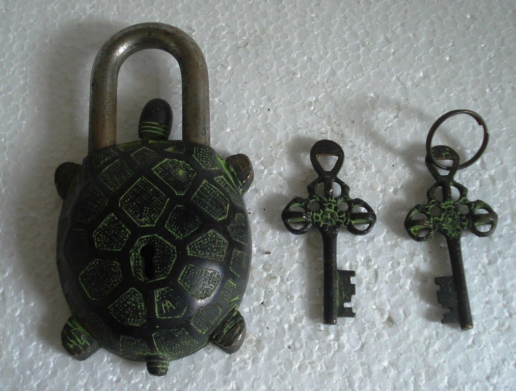 IBLAY - Padlock with Keys - Working Functional (Tortoise Lock Key) Brass Lock, Multicolor - Image 4