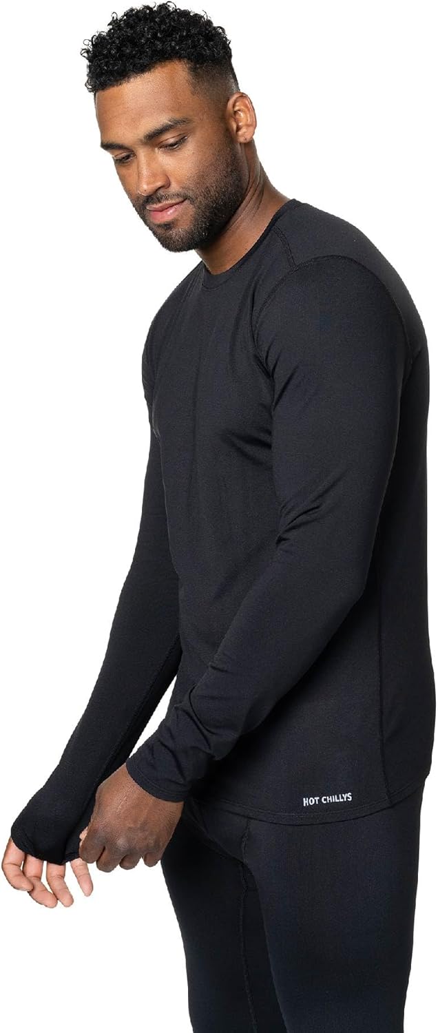 Hot Chillys Men's Micro-Elite Chamois Crewneck (Black, Large) - Image 3