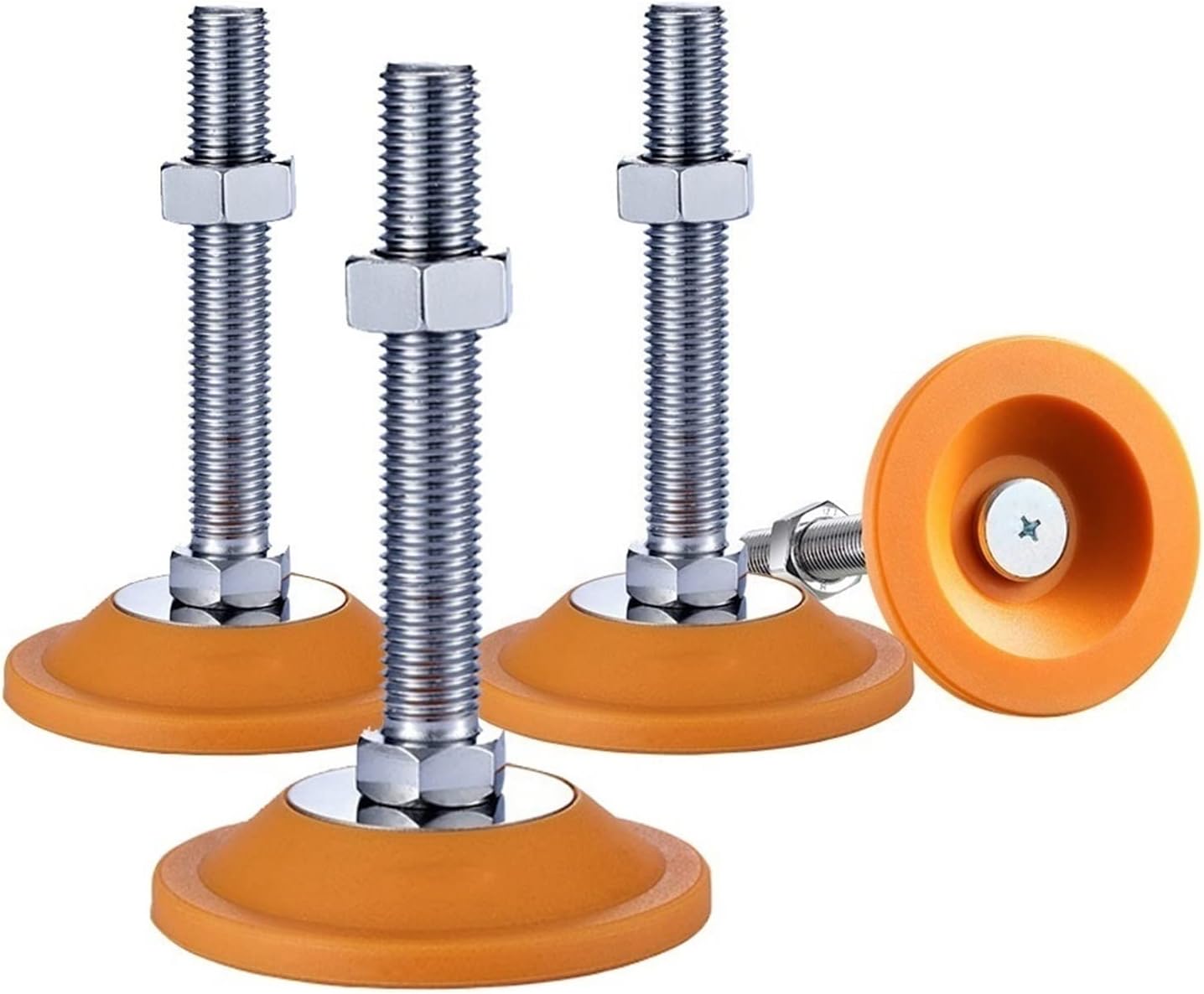Furniture Leveling Feet,Heavy Screw, Leveling Feet4PCS Leveling Feet For Furniture Cabinets Table,100mm Screw Length Carbon Steel Adjustable Feet Levelers (Color : D74xM12x100) (Color : D74xm16x100) (