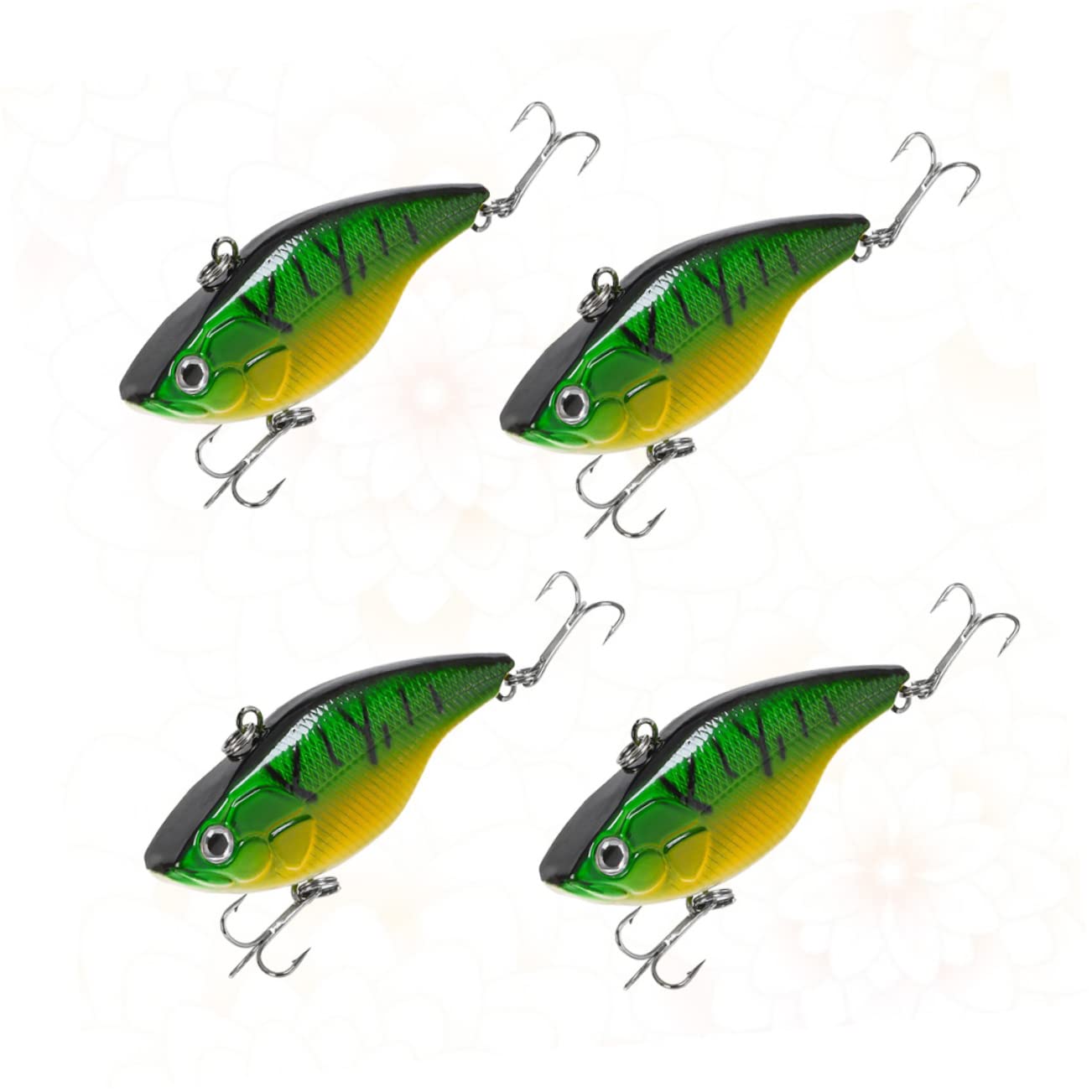 TOYANDONA 3 Sätze Vibrieren Köder Barsch Köder Mini-angelköder Schwimmende Angelköder Künstliche Angelköder Grün 8 Stücke * 3