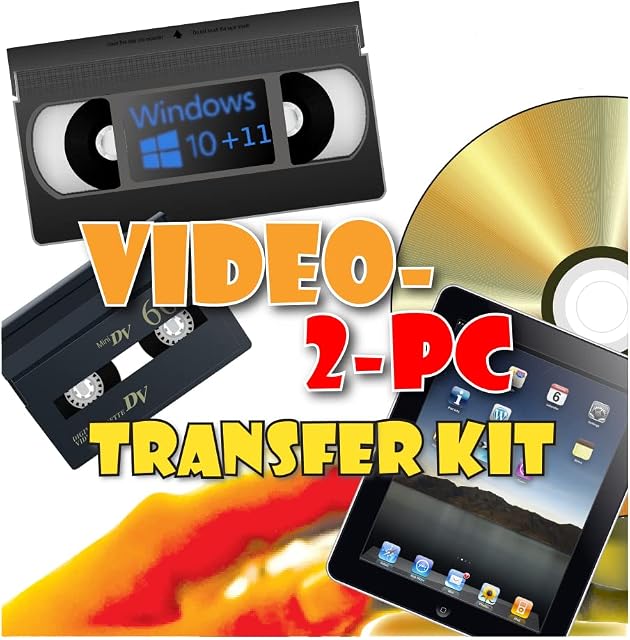 Video-2-PC USB Video Capture Kit. Links your VHS Player or Camcorder to your Windows 11/10/8/7 PC. Create MP4 Files and DVDs from VHS, Hi8, MiniDV.