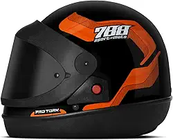 CAPACETE FECHADO PRO TORK SPORT MOTO 788 LARANJA TAM. 58 VIS. FUMÊ