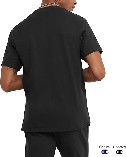 Miniatura 2 de Champion Camiseta para hombre, camiseta gráfica clásica, camisetas suaves y cómodas para hombres, logotipo de escritura regular o grande y alto