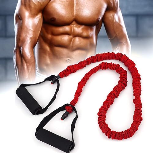 Miniatura 6 de Cuerda de tracción ranurada, bandas de resistencia para fitness, antirotura, cinturón elástico para interiores, yoga, entrenamiento de potencia,