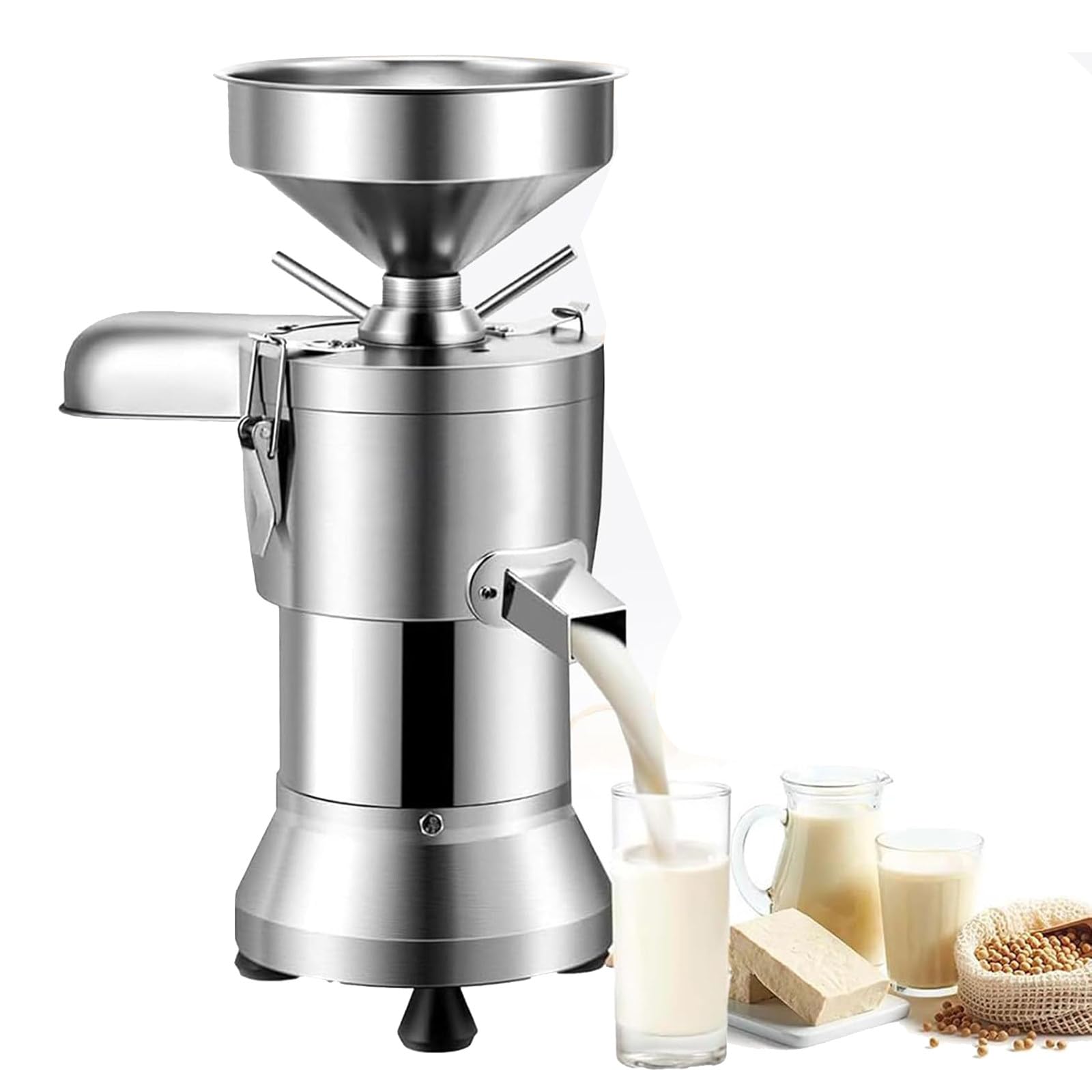 YXZYFPP Automatic Soymilk Making Machine Soybean Milk Freshly Grounder Large Stainless Steel Soybean Milk Maker for Soymilk,Tofu,Efficient Automatic Nut Milk Maker 25kg/H