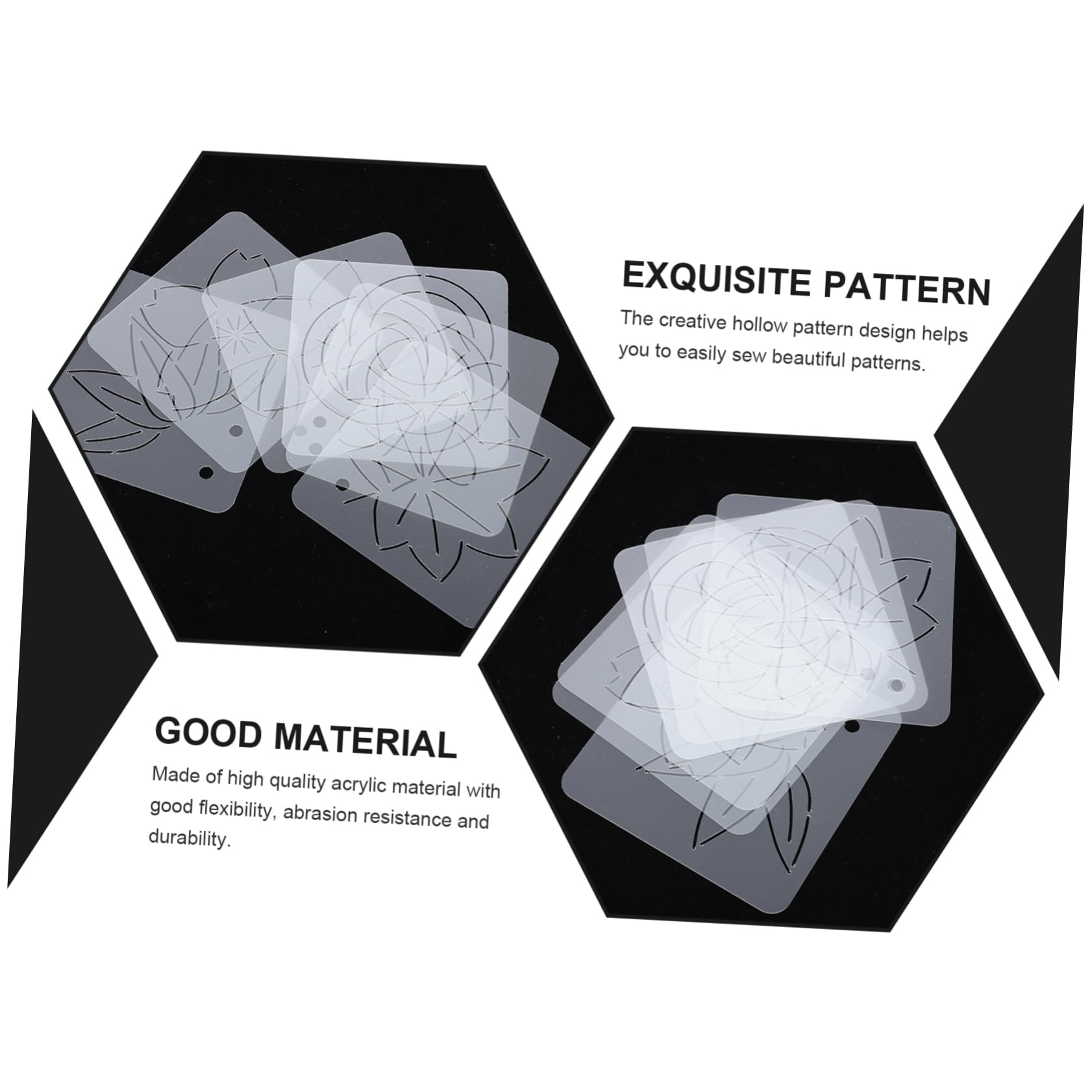 Tofficu 18pezzi Template Per Trapuntatura Per e Patchwork Multi- Per Abbigliamento e