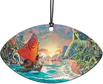 Disney Thomas Kinkade Moana Maui Te Fiti 4.5 x 2.5 Hanging Acrylic Print | Hanging acrylic print | Bedroom or office display | Disney Thomas Kinkade gift