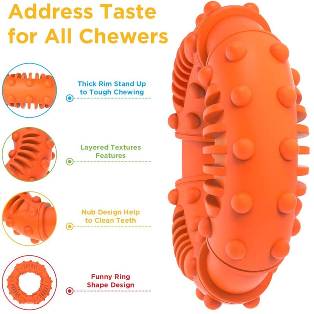 Juguete para Perros Anillo Interactivo De Goma Resistente A Mordeduras Molar Juguete para Mascotas Molar Mediano Y Grande Juguetes