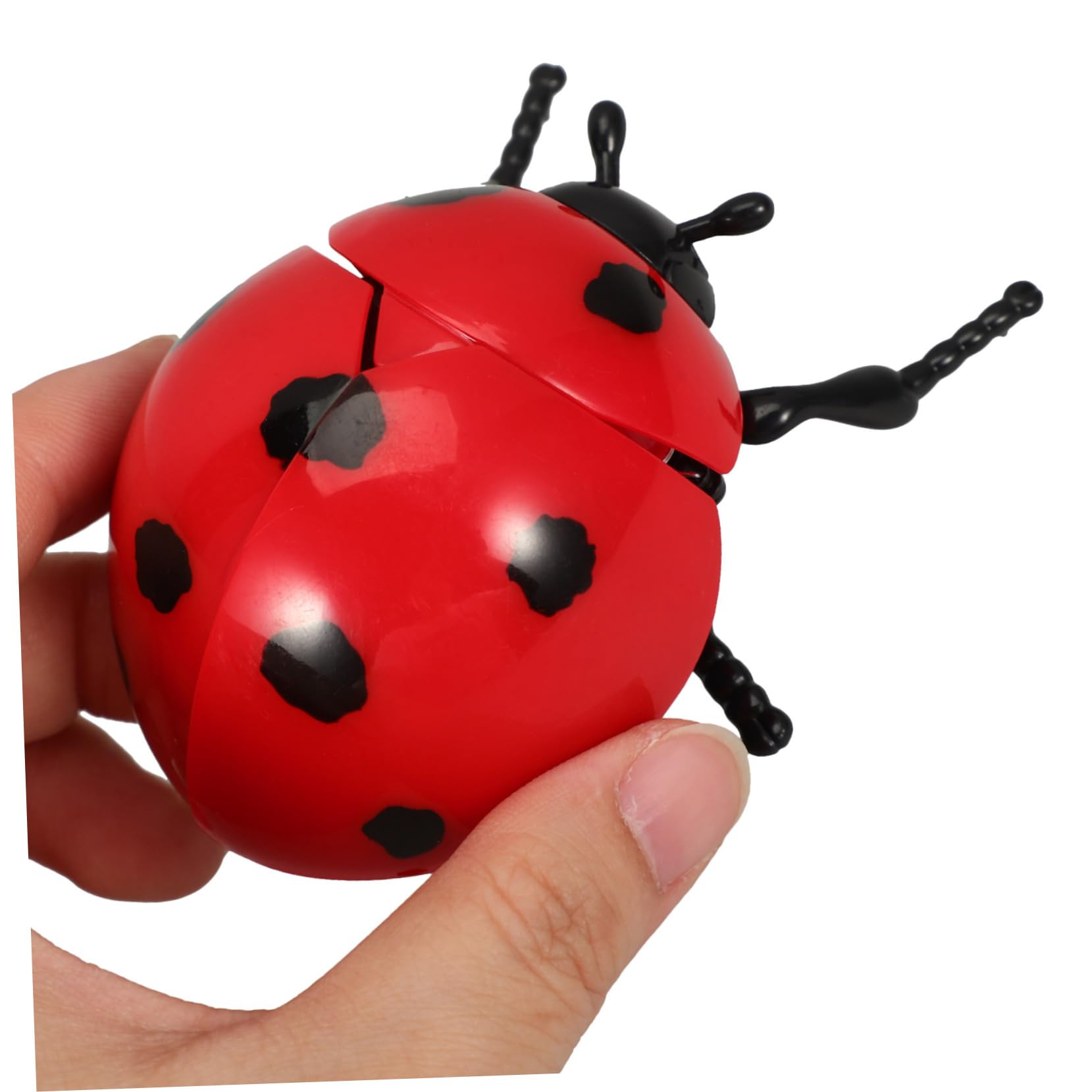minkissy 2 Giocattoli Educativi da Carica Forma Coccinella Rosso e Verde Realistico e Sicurezza per Stimola Coordinazione e Prescolare