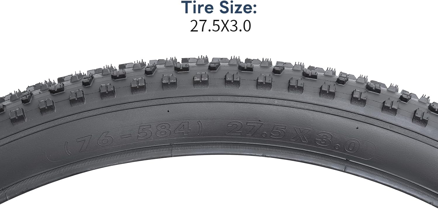 YUNSCM 2-PCS 27.5" Mountain Bike Tires 27.5x3.0/76-584 Compatible with Bike 27.5 x 3.0 27.5x3 Bicycle Tires (Y-1004)