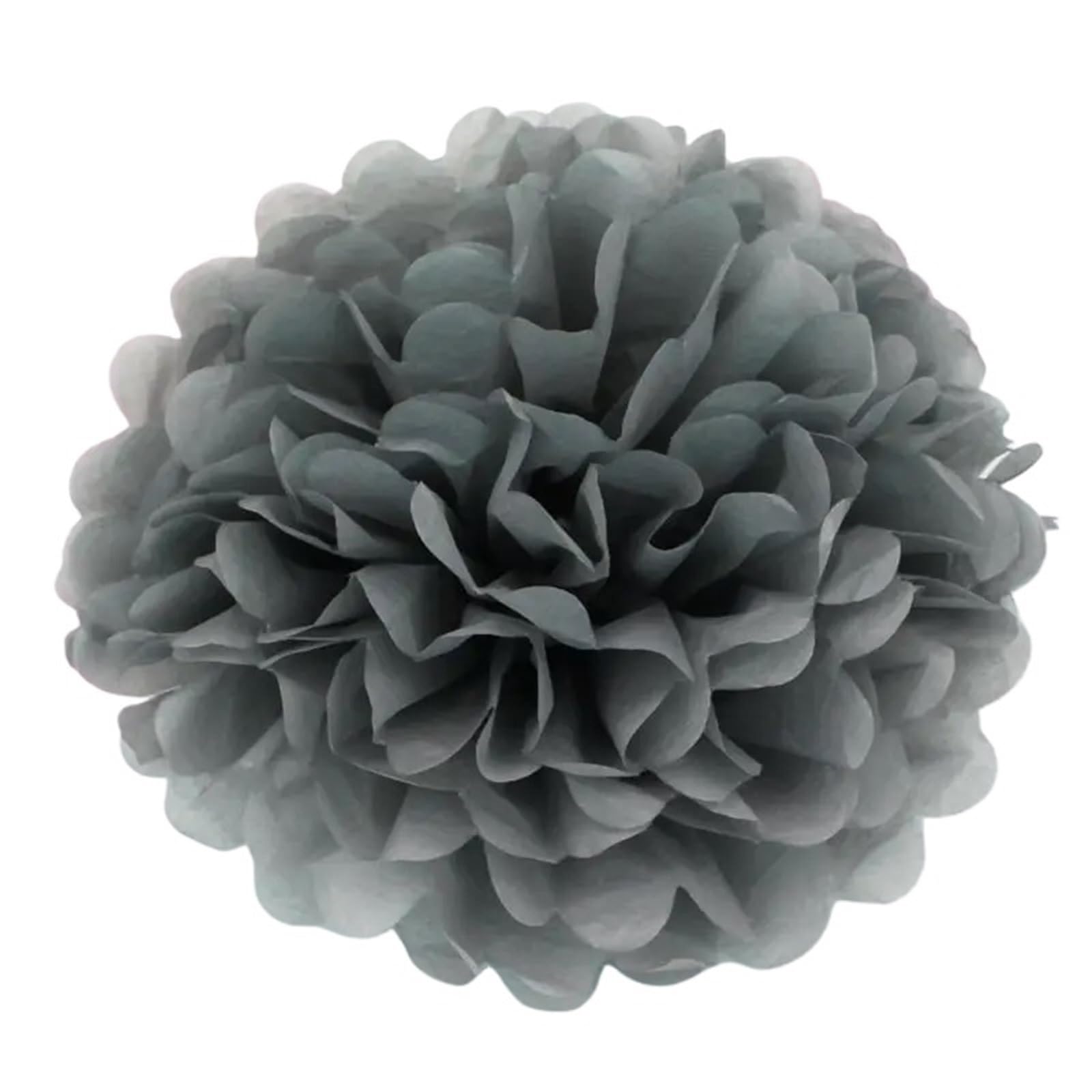 Paper Pompom 5pcs 10/15/20/25/30/35CM Paper Pom Poms for Wedding Ball Pompoms Birthday Party Supplies Home Decoration for Party(Grey,35cm)