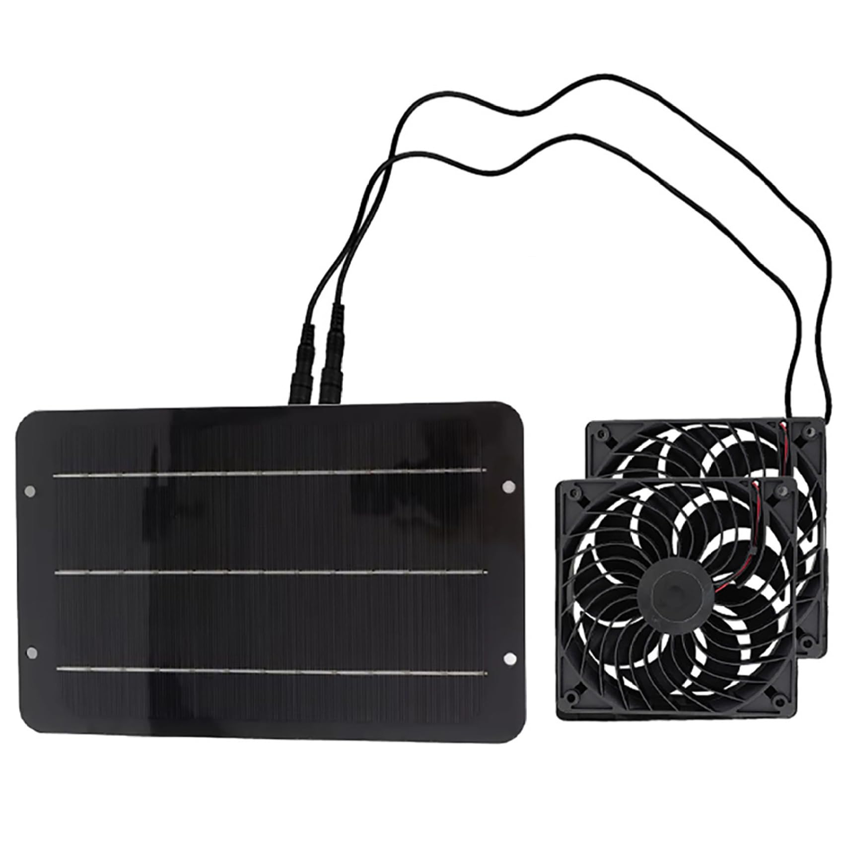 Ventilateur solaire poulailler extracteur d'air double pour aération de serre de jardin portable