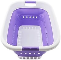 Vista 12 de 1 caja de SAMMART - Cesta plegable de plástico para la ropa sucia de 37 litros (9.77 galones), contenedor de almacenamiento plegable y organizador