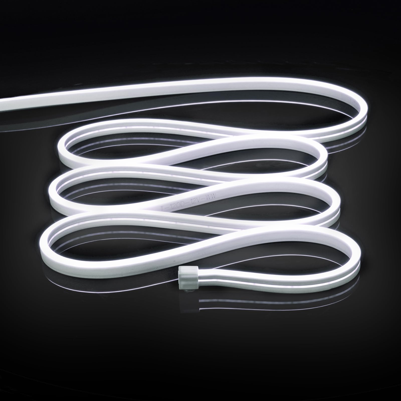 VILHTL Neon LED Strip Light, 12V 5m White LED Lights Strip