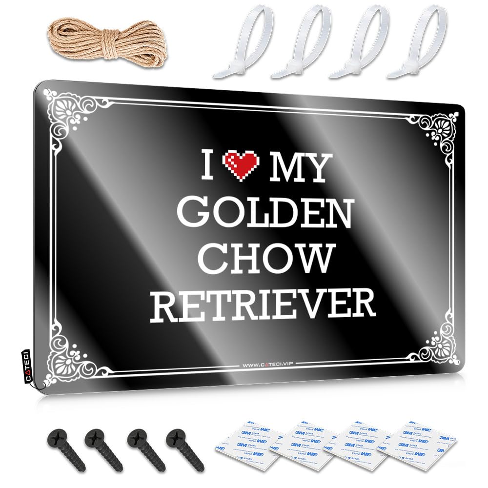 Fzfn Colour Decor Amazing Bar Stuff Sweet I Love My Golden Chow Retriever - Vintage Wall Decor For Farm(30X40cm)