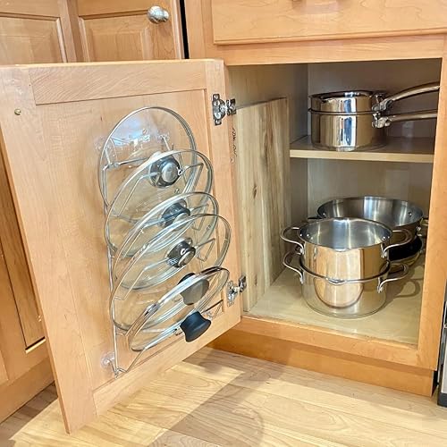 Miniatura 3 de Evelots Soporte para tapa de gabinete de 5 ranuras cromado