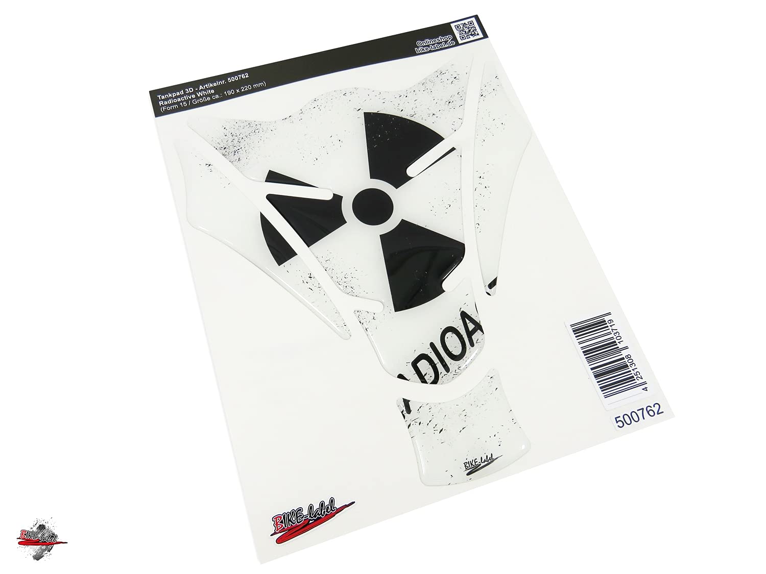Bike Label Adesivo Protettivo Per Serbatoio Moto - Radioactive Green, Forma 3, 156x220 Mm - 4