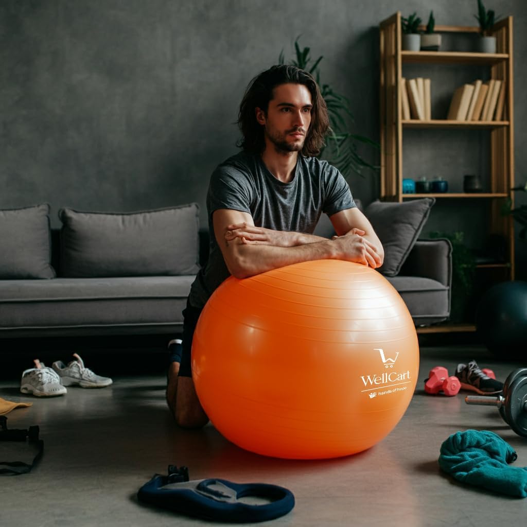 Inflatable Body Balance Ball Kit. Anti-Burst, Yoga-Ball, Luftpumpe, Workout-Program