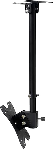 Soporte de montaje de TV de techo ajustable que se adapta a la mayoría de monitores de plasma LED LCD de 14 a 42 pulgadas, pantallas de pantalla