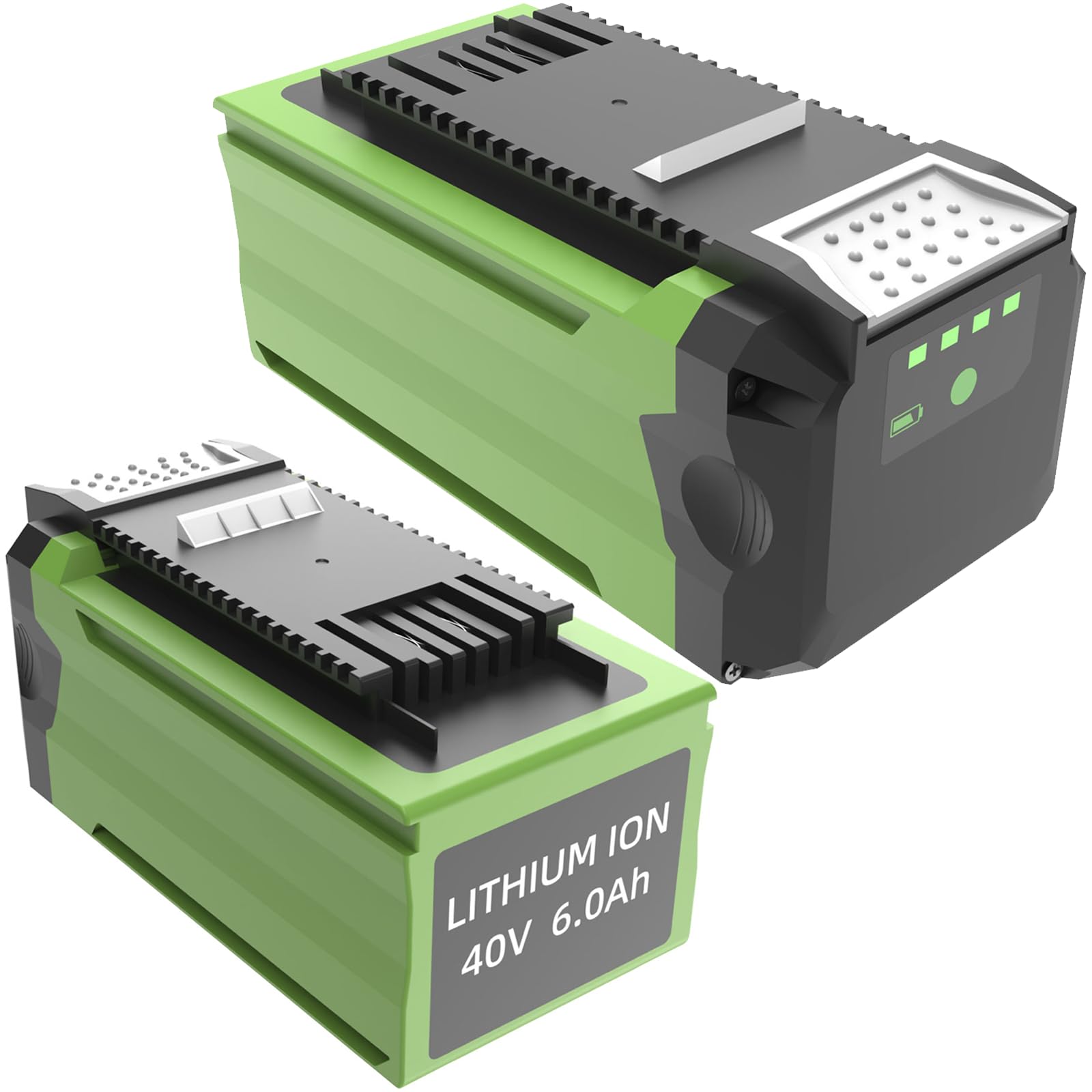 JGTM 2 Pack 6.0Ah 40V Replacement Battery for Greenworks G-Max Lithium Battery Powered Tools Lawn Mower 29472 29462 29252 20202 22262 25312 25322 20642 22272 27062 21242 (2PCS G-MAX 40V 6.0Ah)