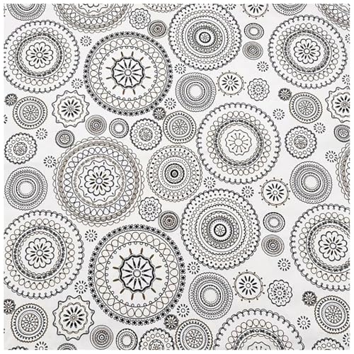 Tissu floral en lin et coton résistant 1.5x4m pour tapisserie, ameublement et loisirs créatifs