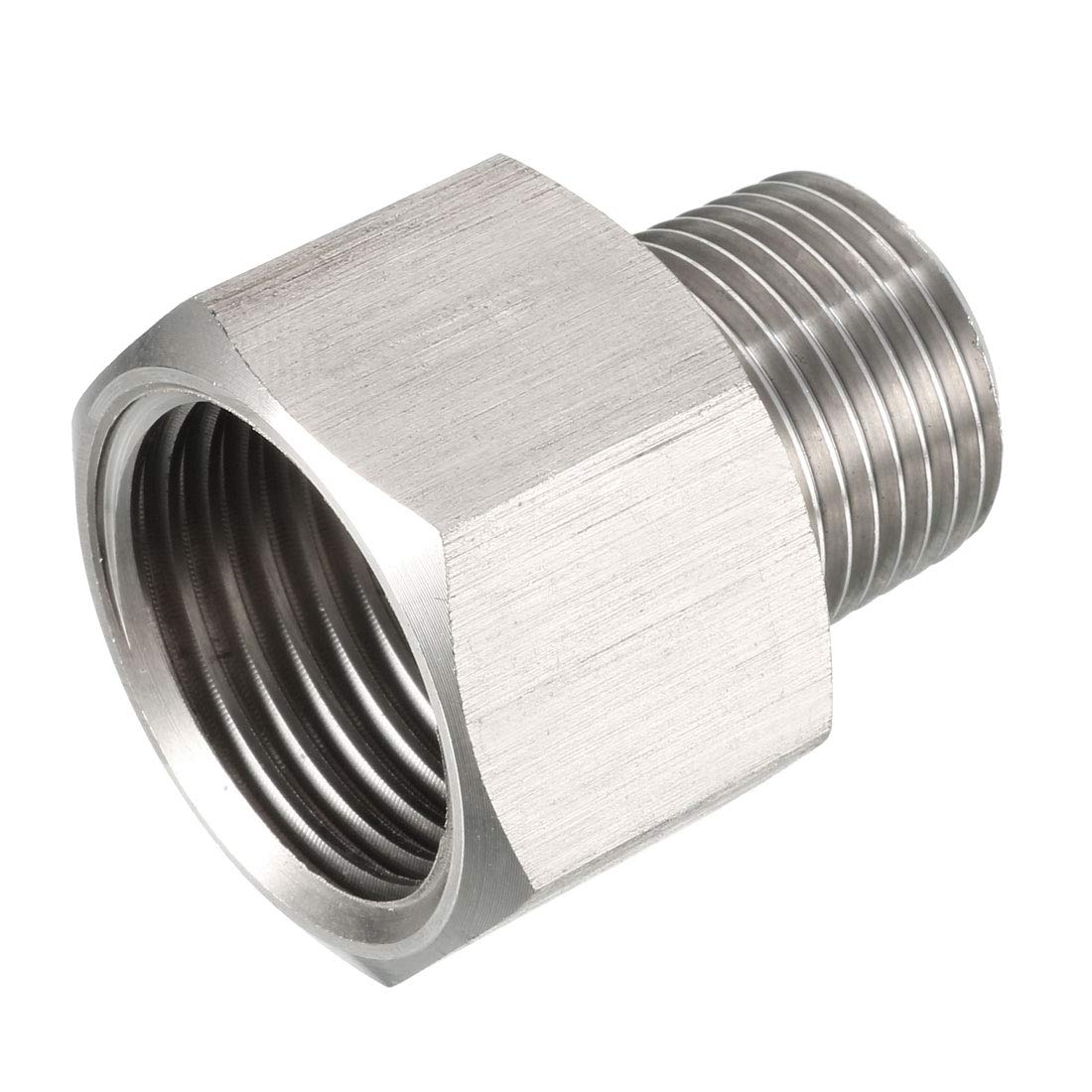 Messing verloop knelkoppeling / knelfitting 8 mm x 6 mm recht. - Gasveilig