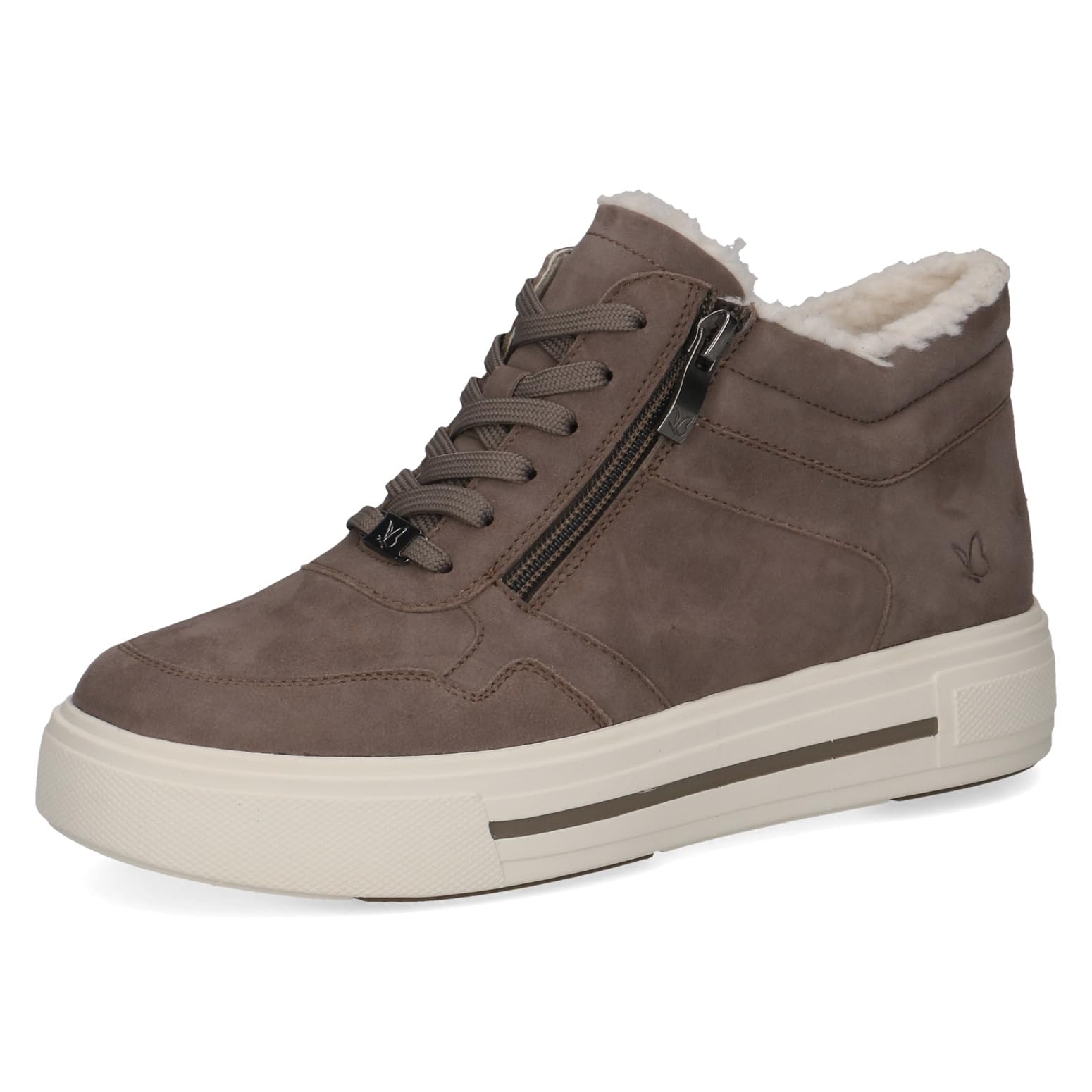 CAPRICE Damen Sneaker hoch aus Leder Plateau