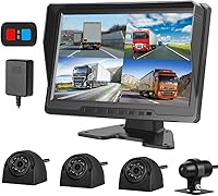 Vista 8 de VSYSTO H7 4CH Camión Dash Cámara 360 DVR Dash Cam Sistema de cámara de seguridad Cámaras de respaldo de vehículo 1080P Vista lateral frontal trasera