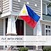 Anley Fly Breeze 3x5 Foot Philippines Flag - Vivid Color and Fade Proof - Canvas Header and Double Stitched - Filipino Philippine National Flags Polyester with Brass Grommets 3 X 5 Ft