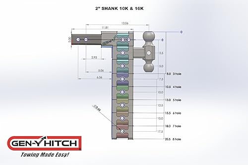 Miniatura 3 de Gancho dual para receptor de descarga 300 Series 2" Clase IV 10K, ajuste dual de posición de remolque, incluye dos ganchos de 5/8 pulgadas