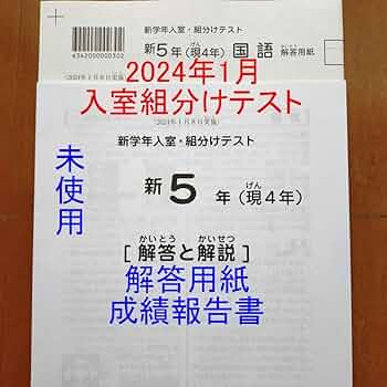 Amazon.co.jp: 2024年1月 サピックス 新5年 新学年入室組分け