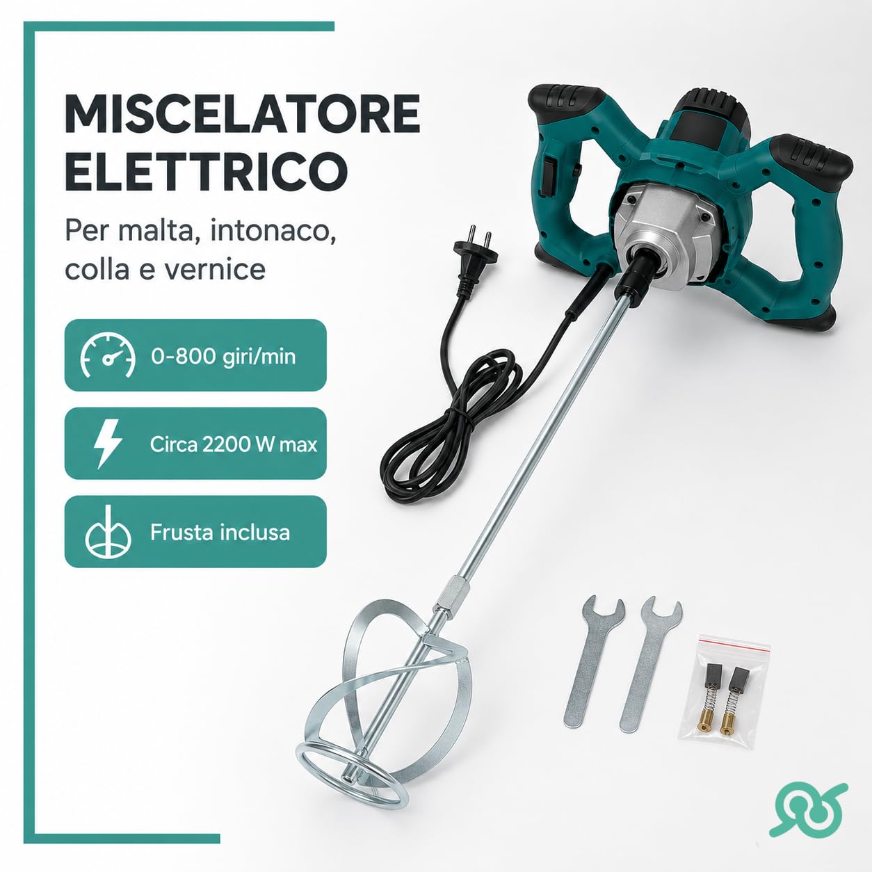 TEMPO DI SALDI Miscelatore Elettrico 2200W Max circa 80 cm - Malta e Colla